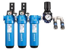 Ensemble de filtration et régulation pour pistolets de peinture à base aqueuse
